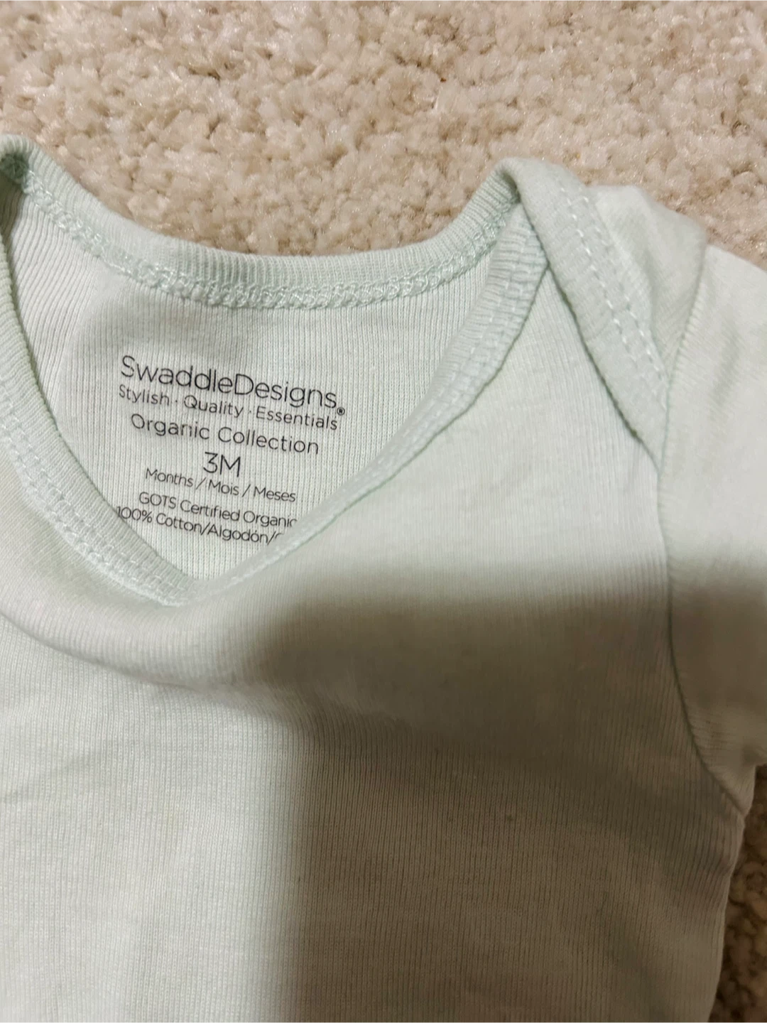 SwaddleDesigns Organic Cotton Bodysuit 3M - photo 2