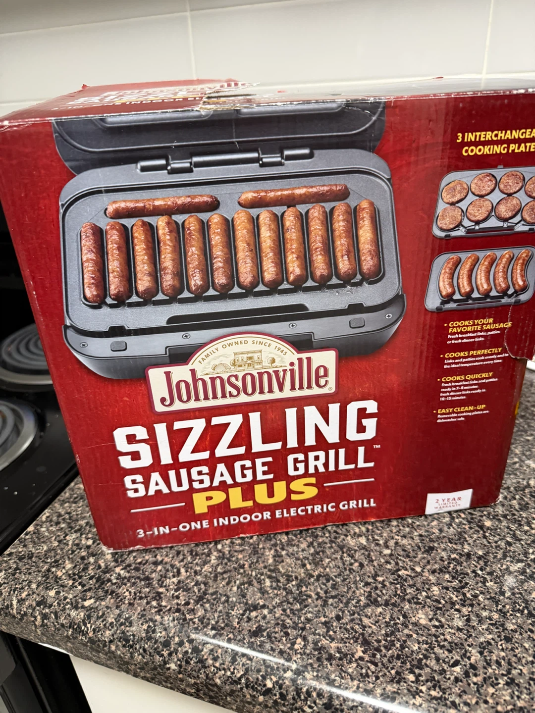 Johnsonville Sizzling Sausage Grill Plus BTG-500