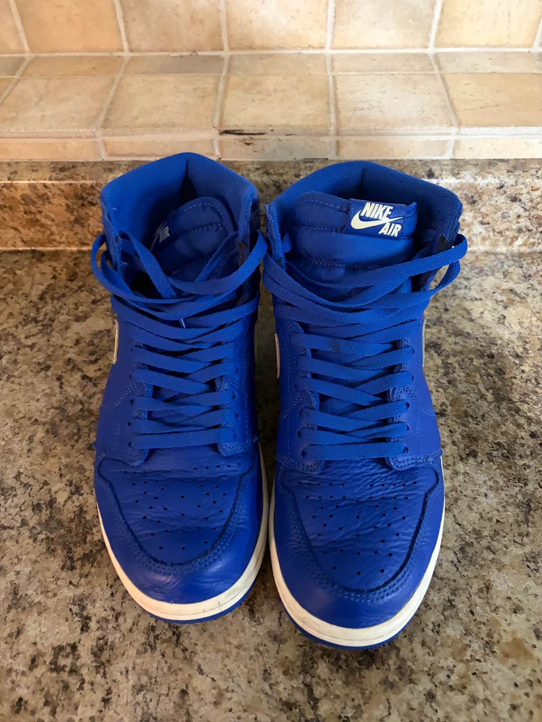 Nike Air Jordan 1 High Retro Blue and White - photo 4