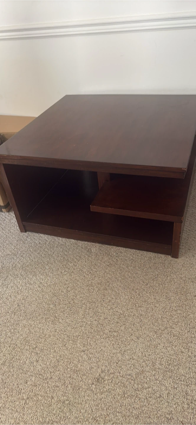 Dark Brown Wood Coffee Table