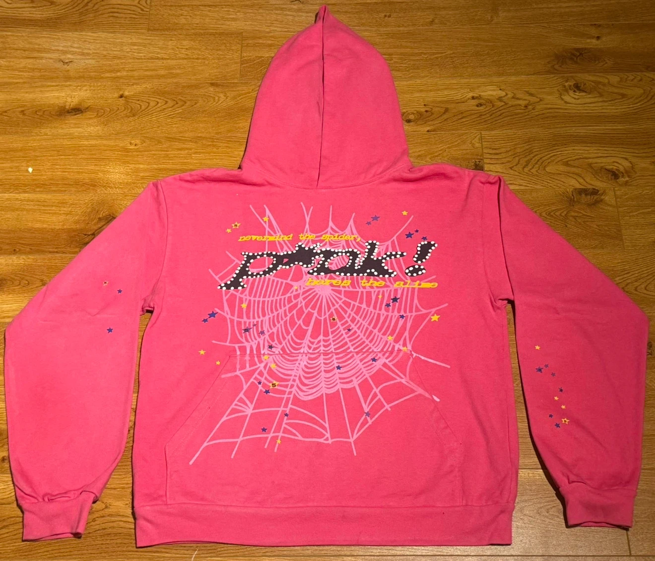 Size M pink spider hoodie