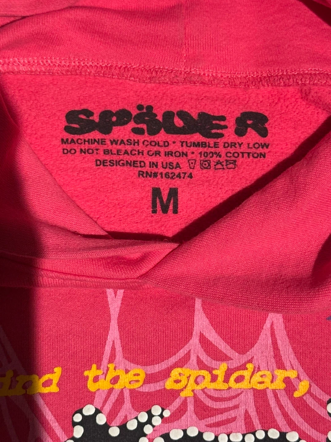 Size M pink spider hoodie - photo 3