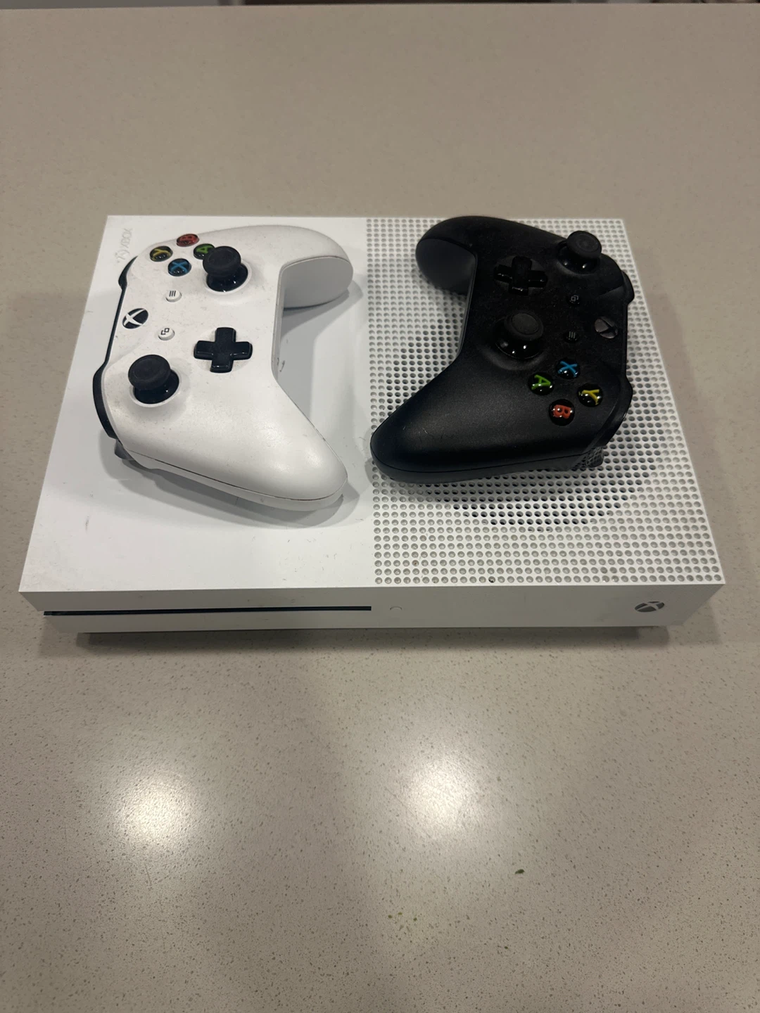 Xbox One S with Two Controllers