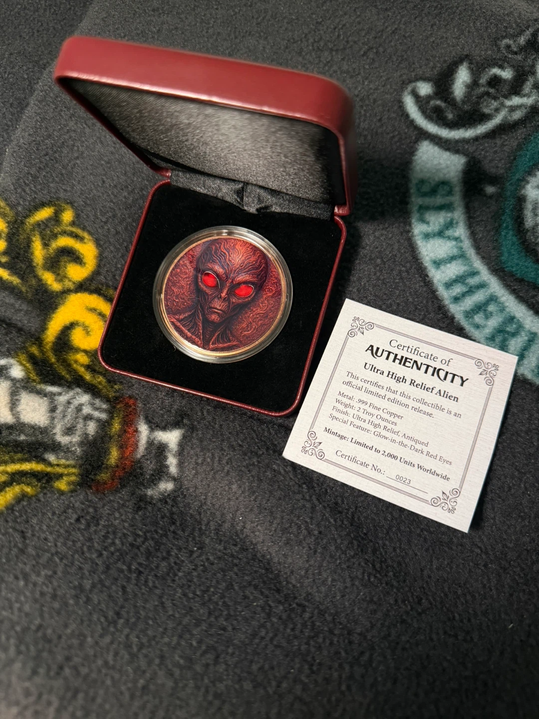 Ultra High Relief Alien .999 Fine Copper Round
