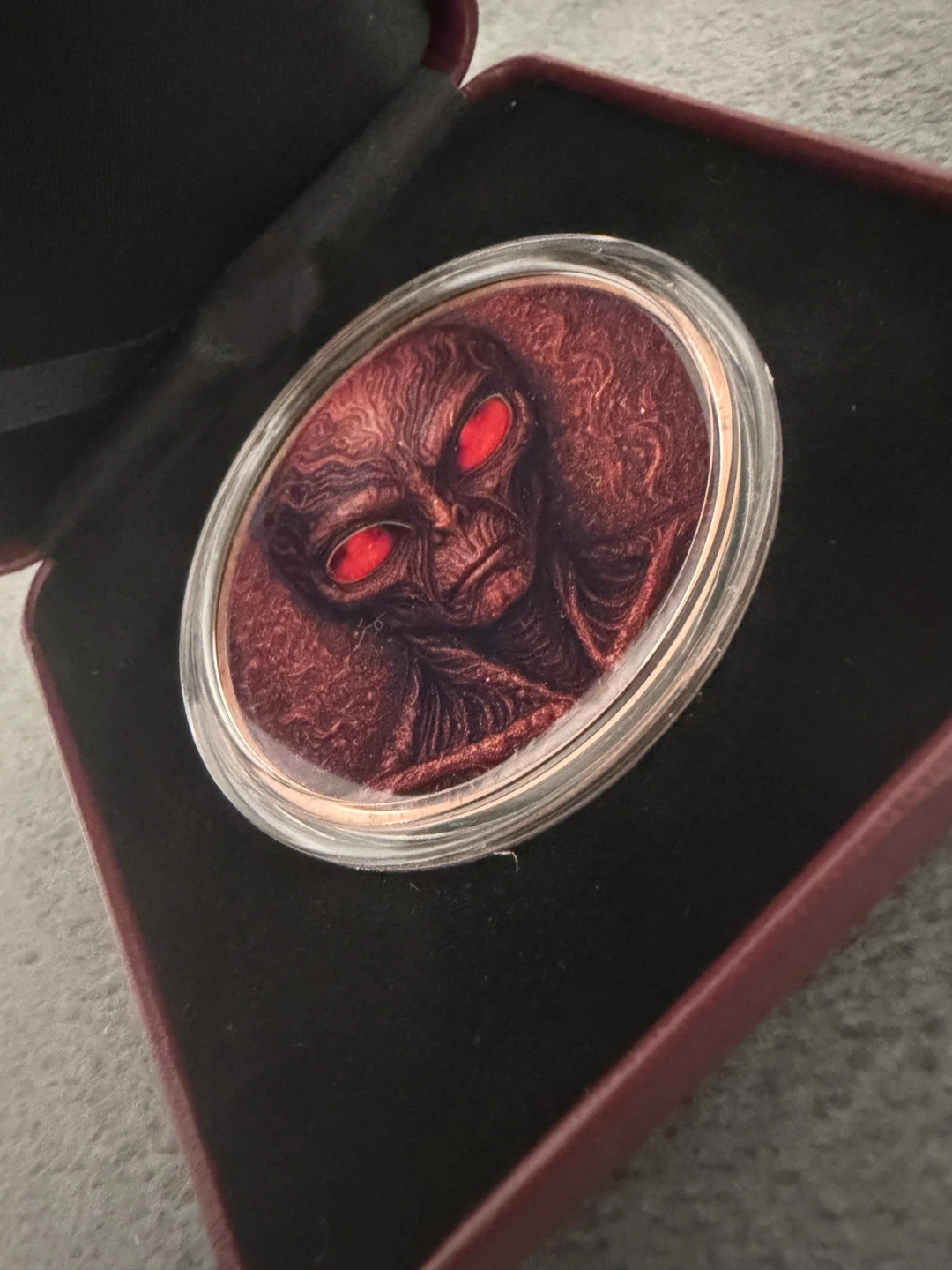 Ultra High Relief Alien .999 Fine Copper Round - photo 2