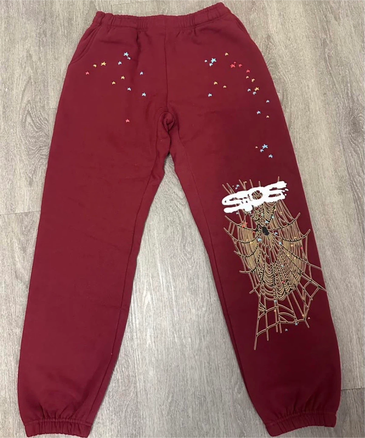 Sp5der Sweatpants 'Maroon' Size Small
