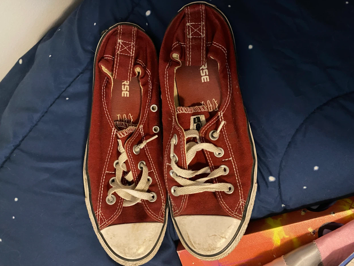 Converse Maroon Slip-on Sneakers Sz9