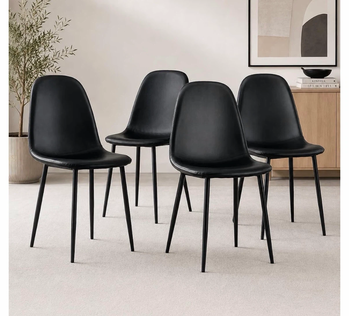 Aykah 39.5” Round Pedastal Dining table with 4 chairs - photo 2