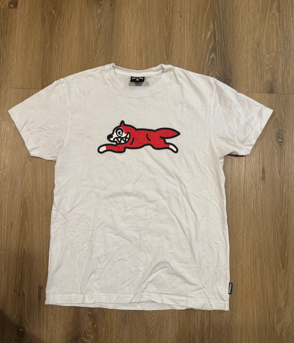 BBC Ice Cream Running Dog Mens White T-Shirt Size Large