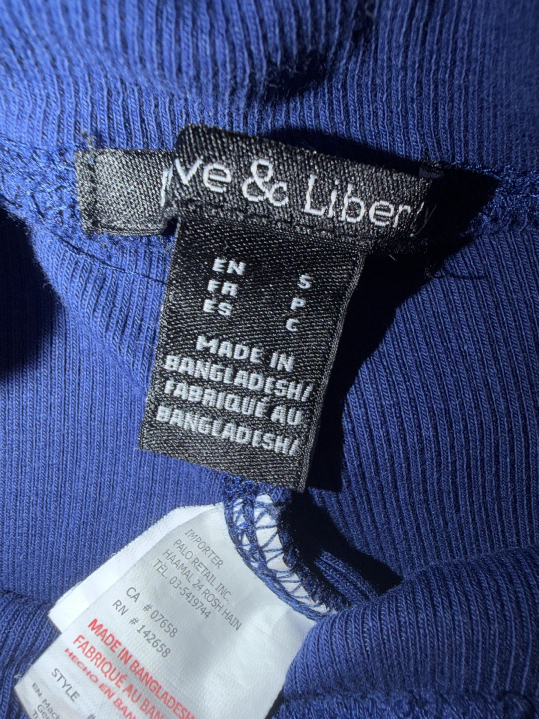 Navy Ribbed Flare Leggings - photo 2