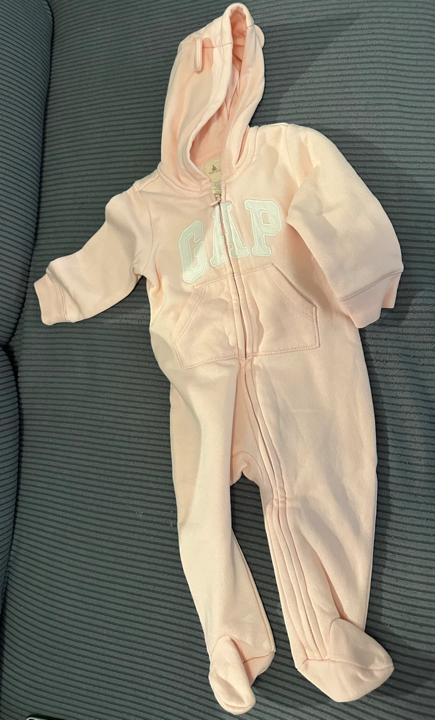 Baby Gap Pink Zip-Up Footie - photo 2