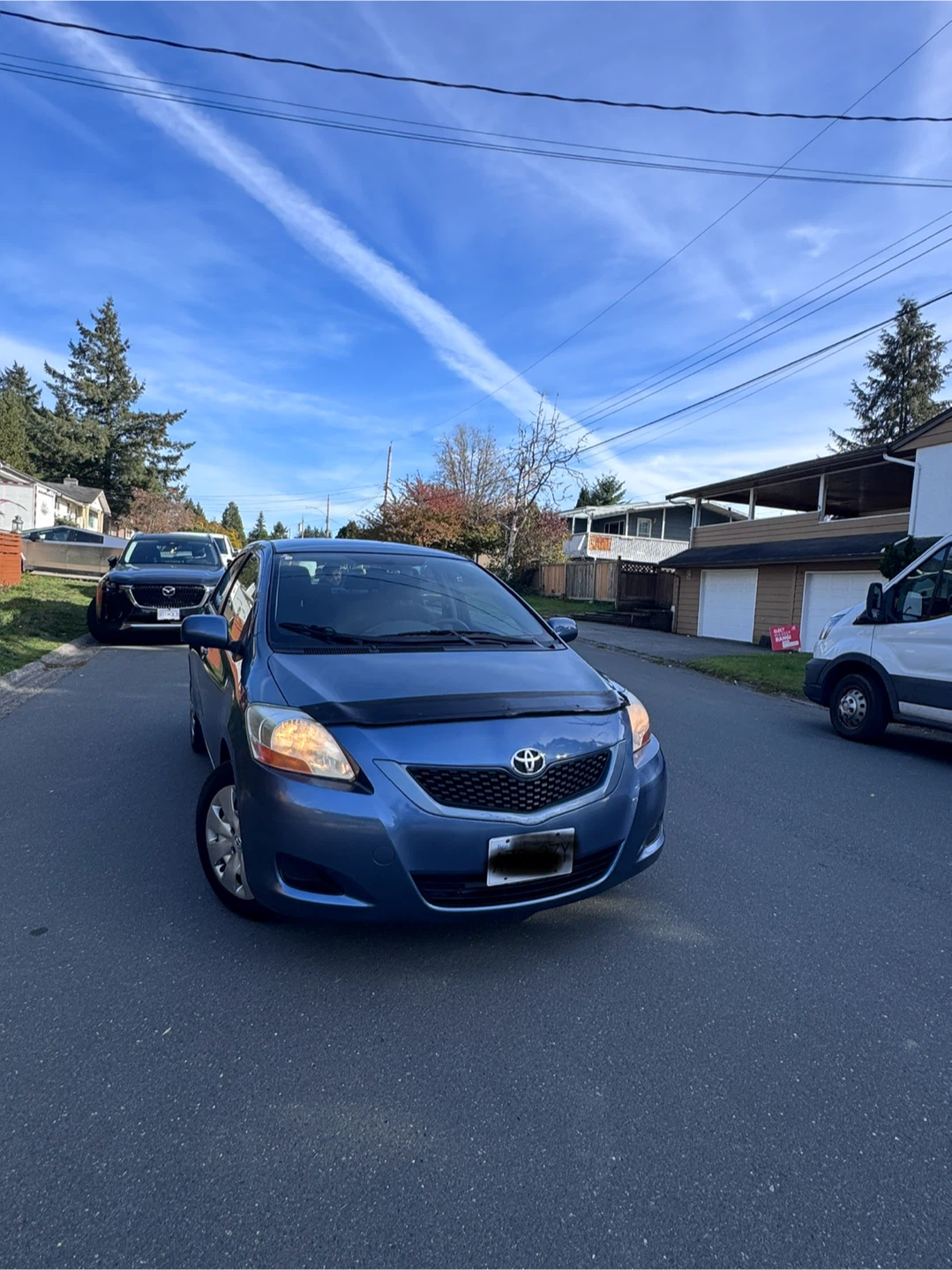 Blue Toyota Yaris Sedan
