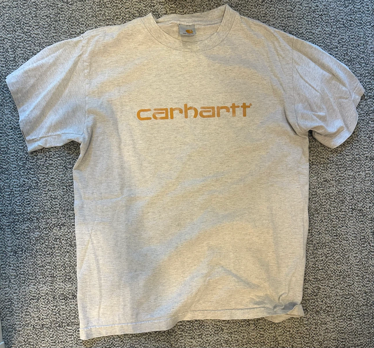 Vintage Carhartt Heather Grey Logo T-Shirt Size M
