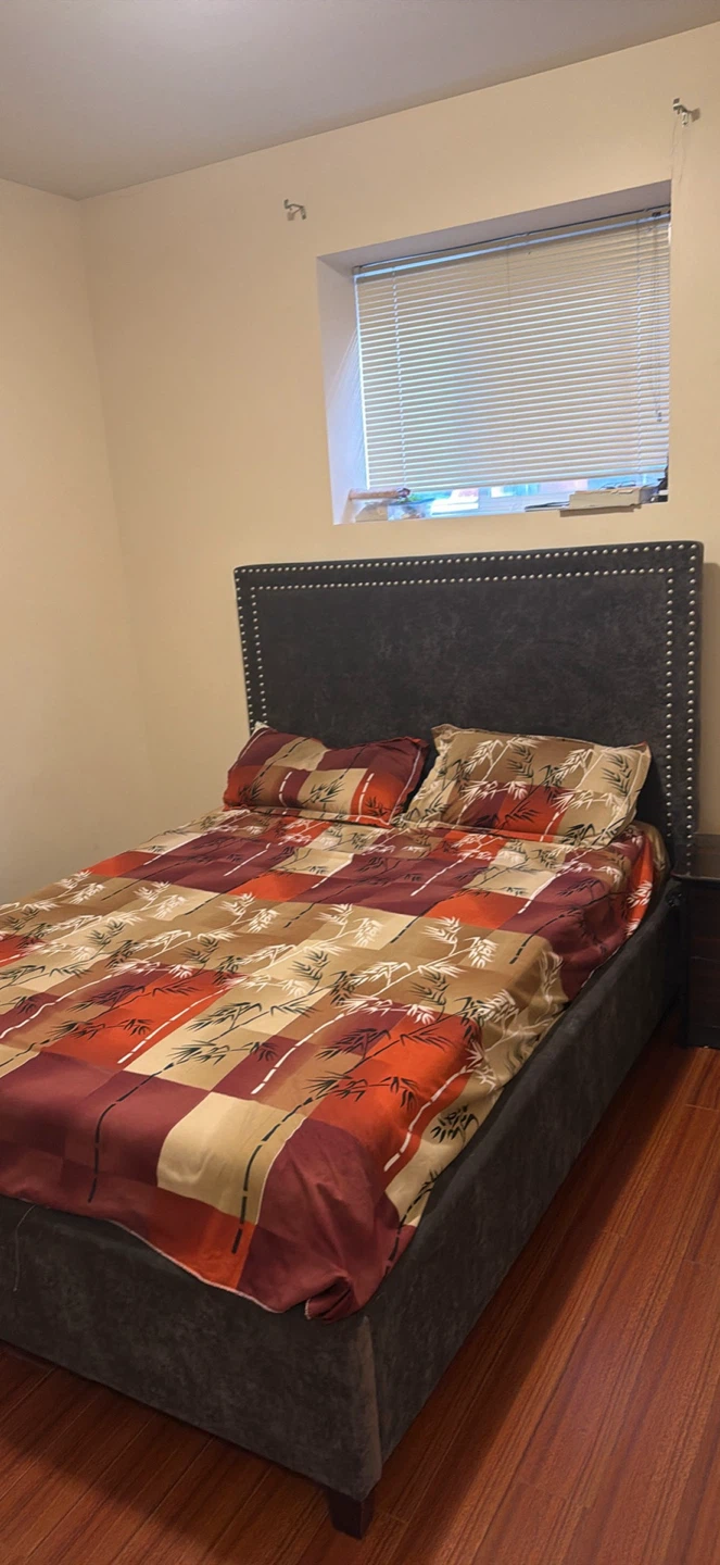 Upholstered Queen Bed Frame with Headboard