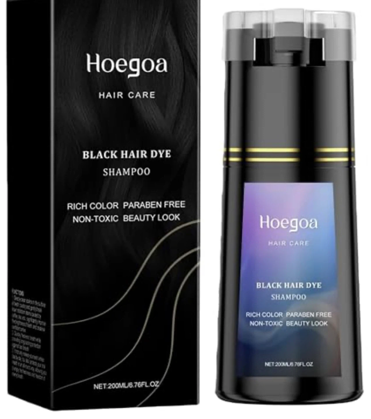 Hoegoa Black Hair Dye Shampoo 200ml