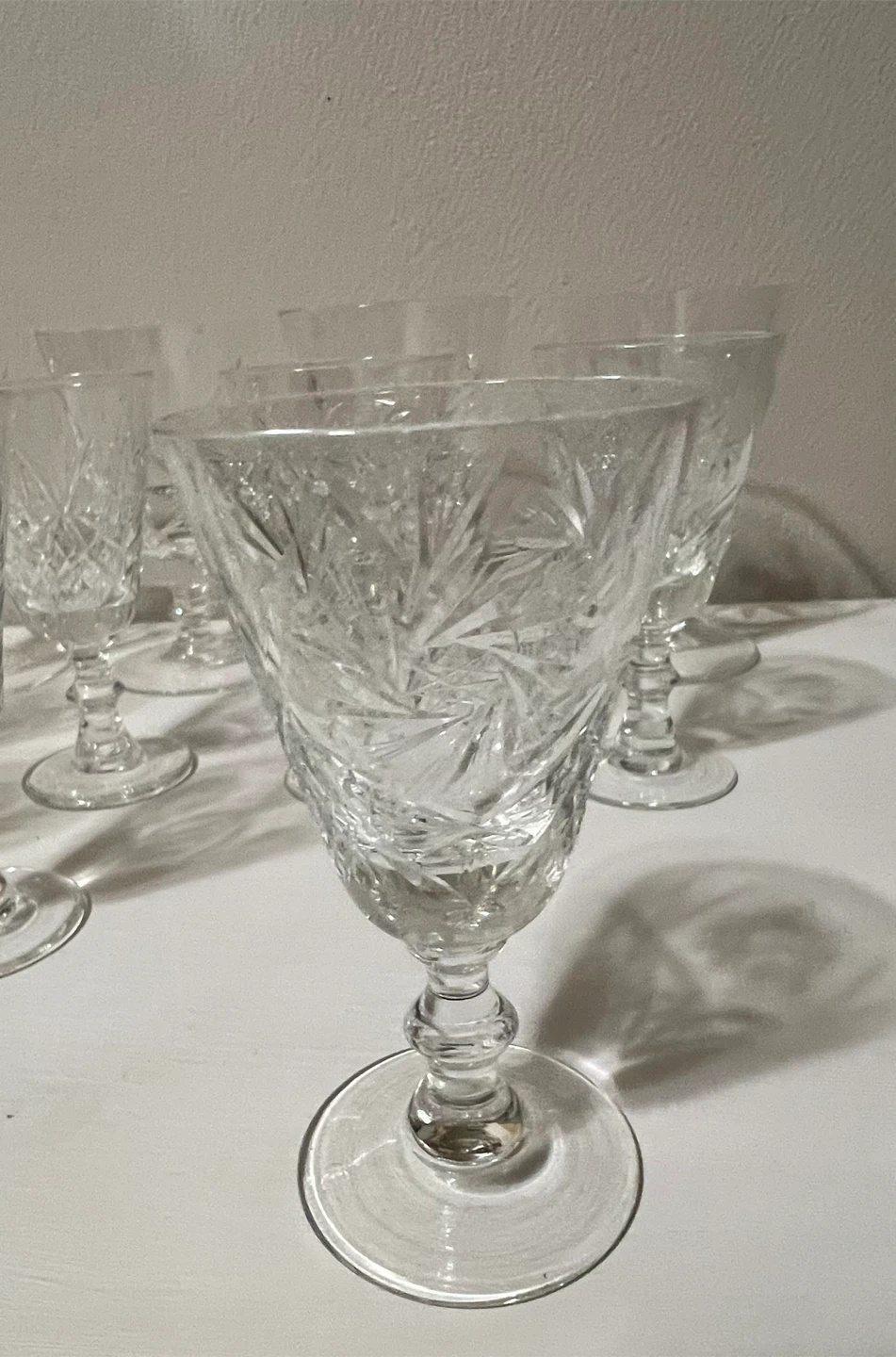 Bohemian Cut Crystal Glasses - Star of David Pinwheel - photo 2