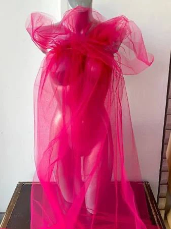 Decorative Hot Pink Tulle Fabric