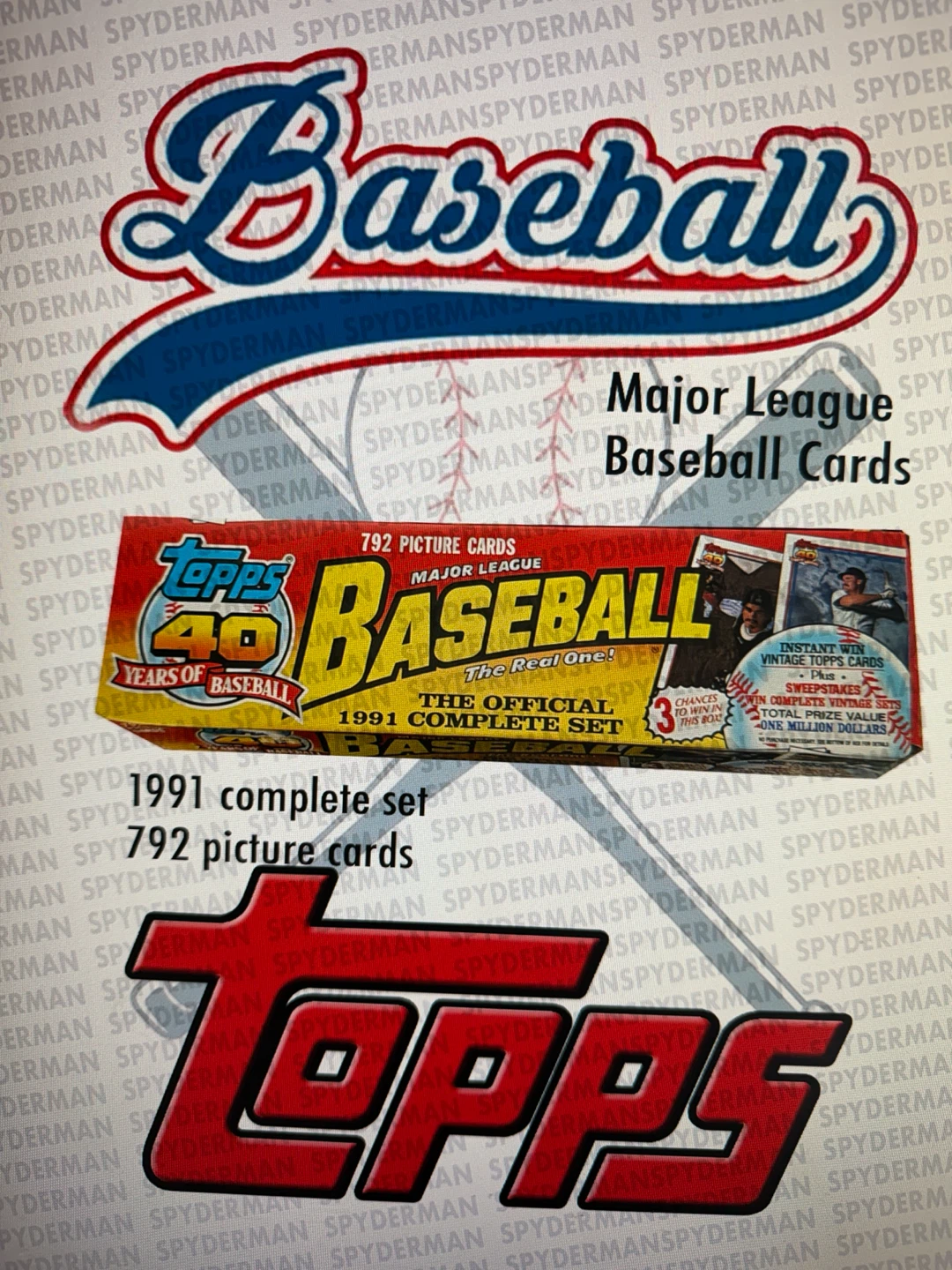 1991 Topps Major League Baseball Complete Set