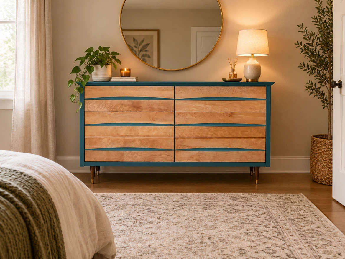 Mid-Century Modern 6-Drawer Dresser