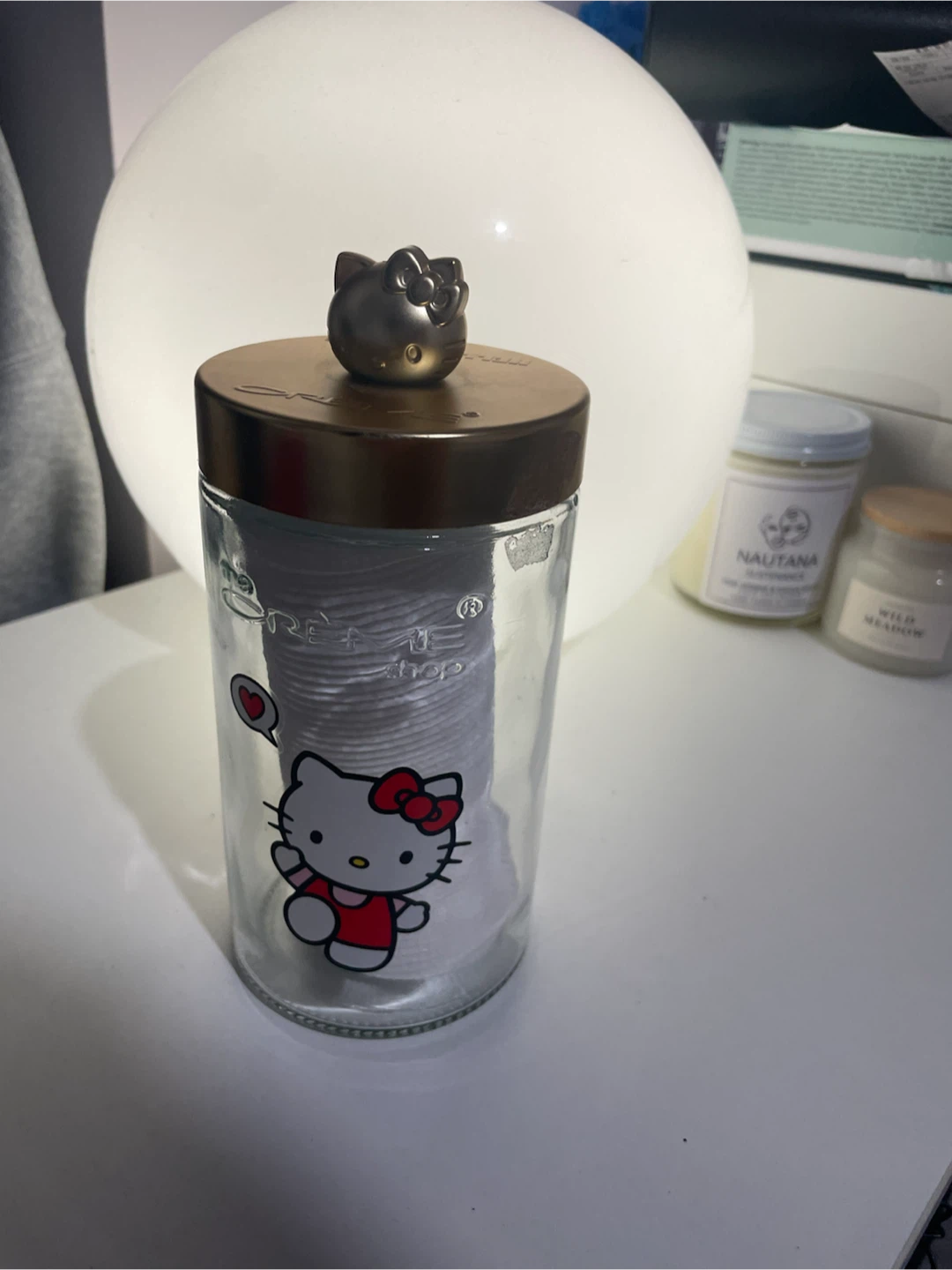 The Crème Shop Hello Kitty Cotton Pad Holder