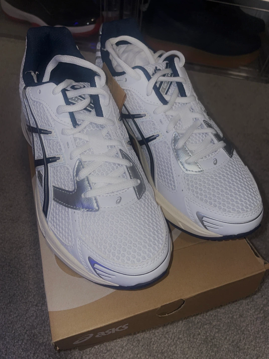 Asics Gel-1130 White and Silver Shoes - photo 2