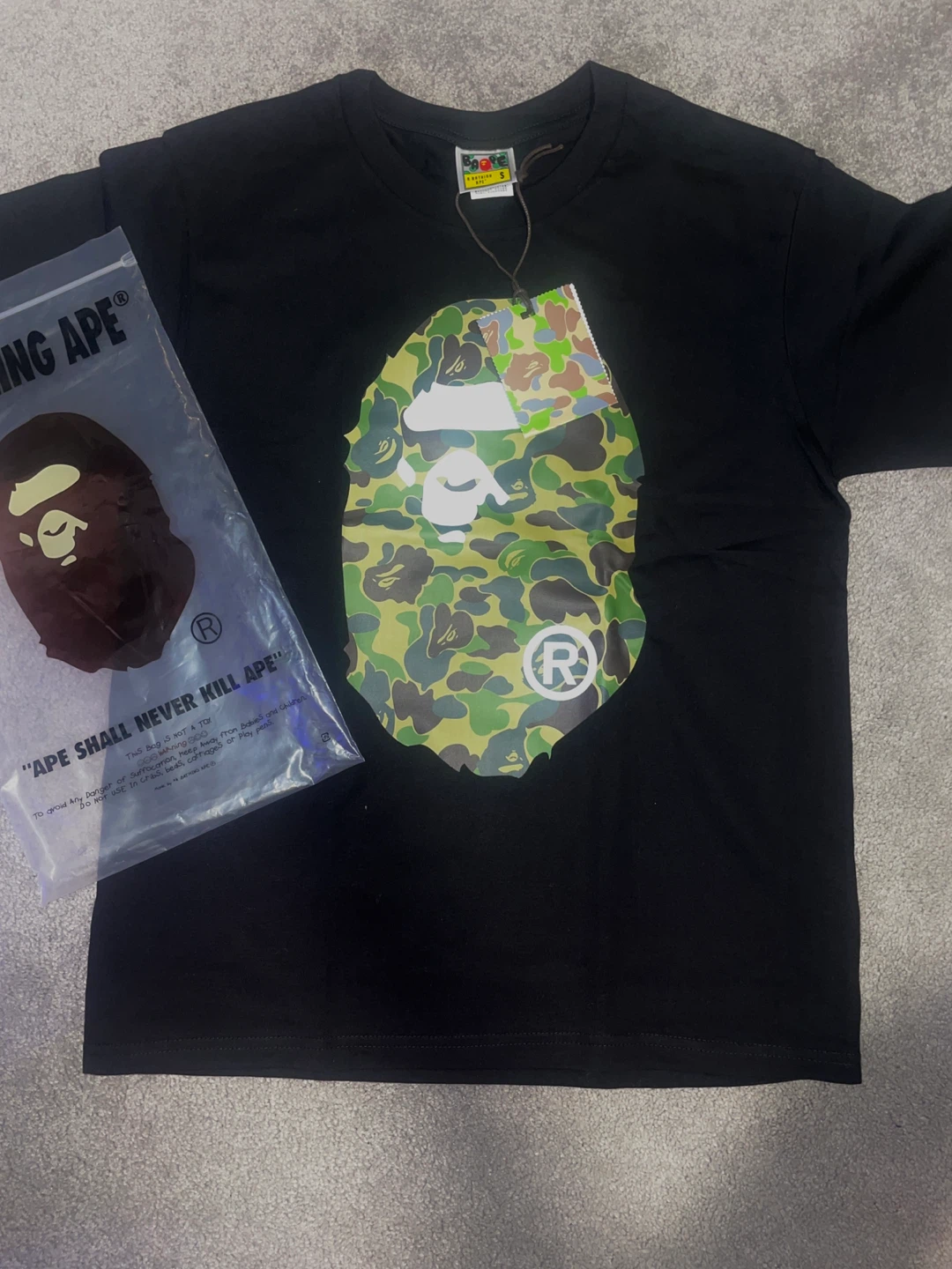 A Bathing Ape Black Camo Logo T-Shirt - photo 2