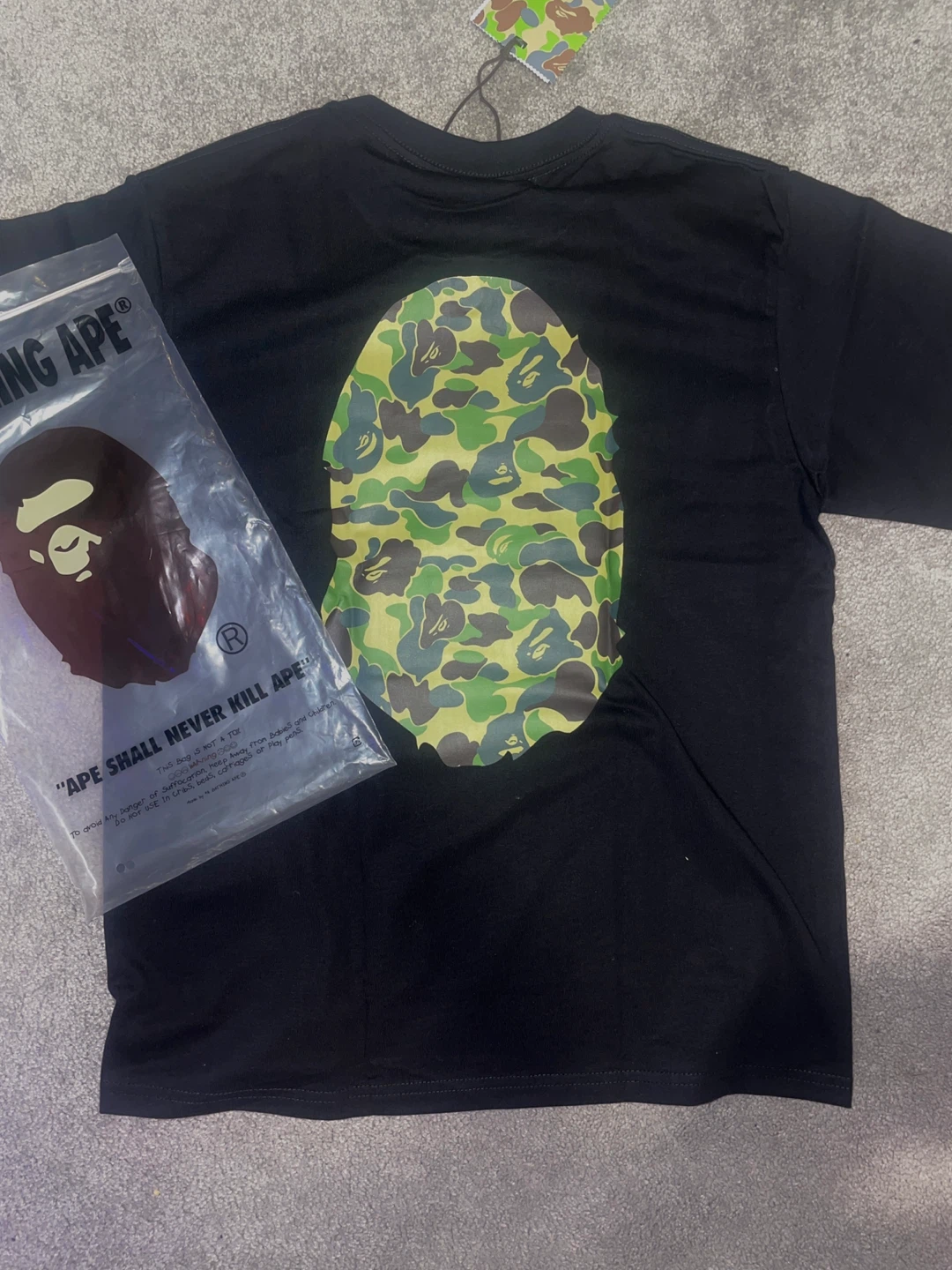 A Bathing Ape Black Camo Logo T-Shirt - photo 3