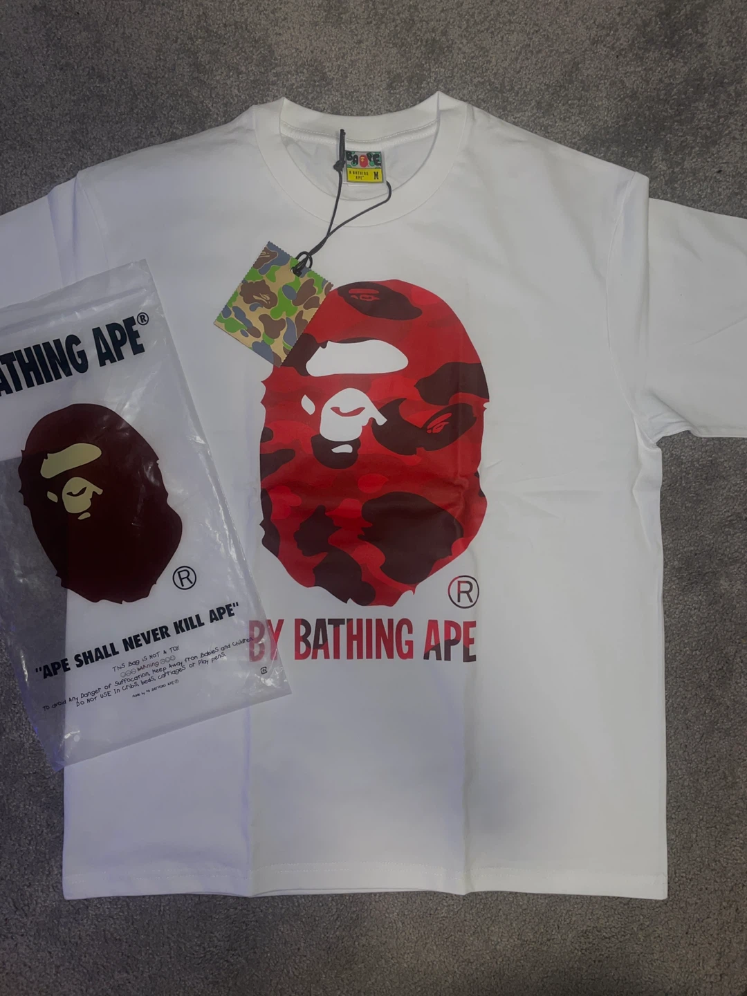 A Bathing Ape Red Camo Graphic T-Shirt
