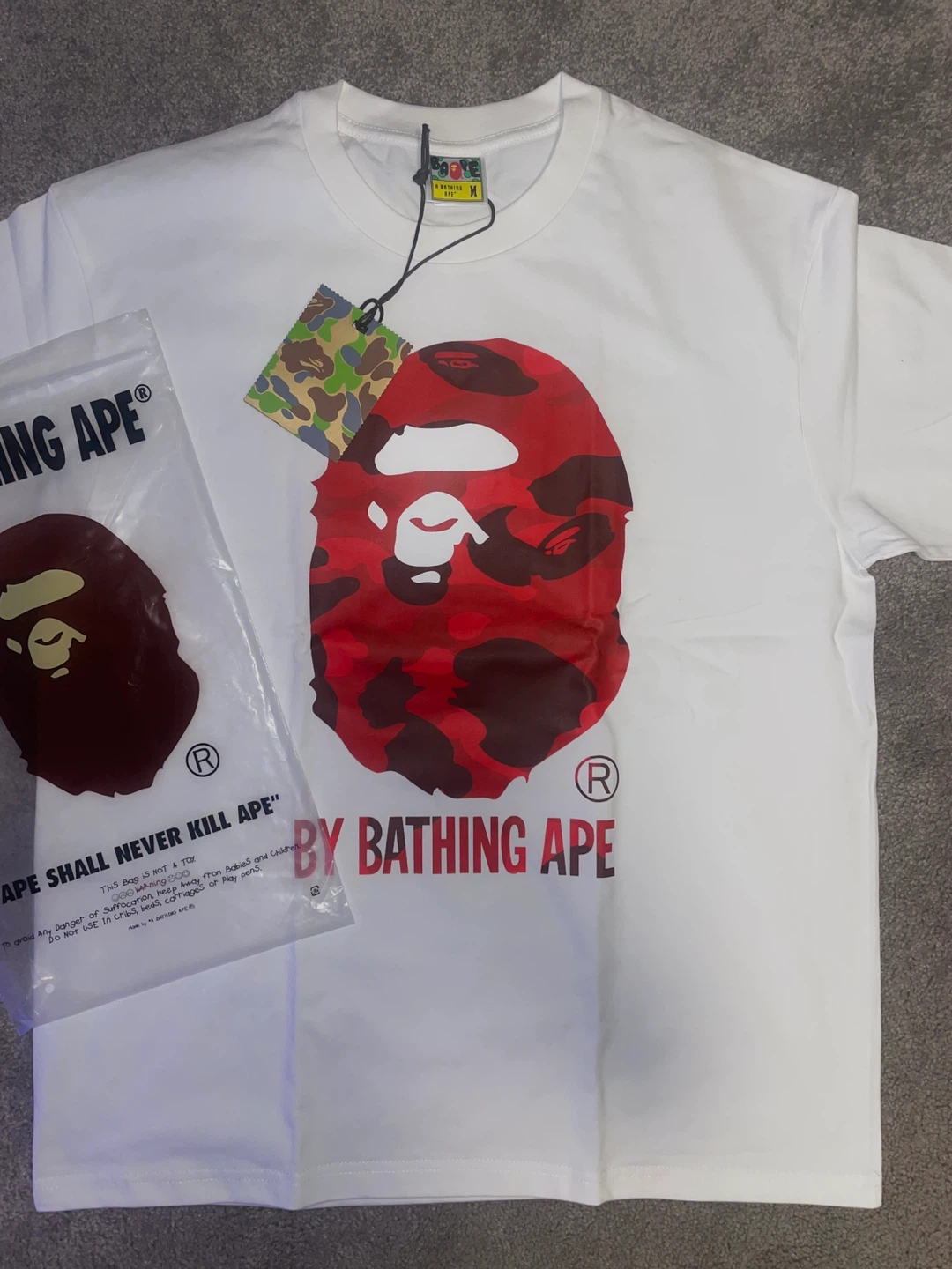 A Bathing Ape Red Camo Graphic T-Shirt - photo 2