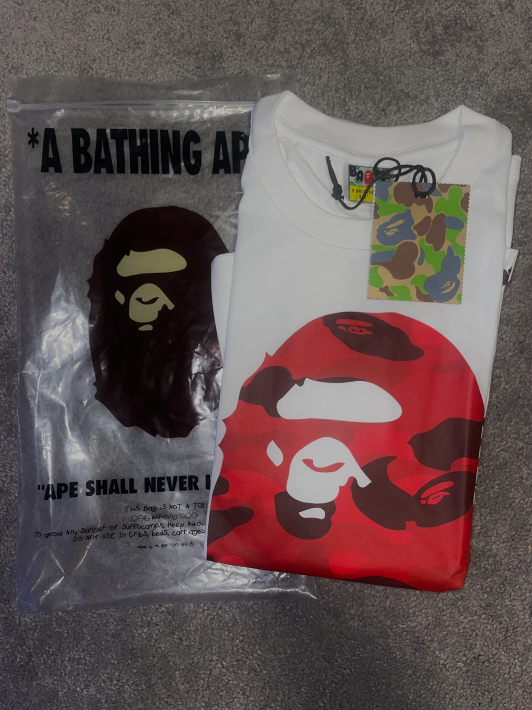 A Bathing Ape Red Camo Graphic T-Shirt - photo 3