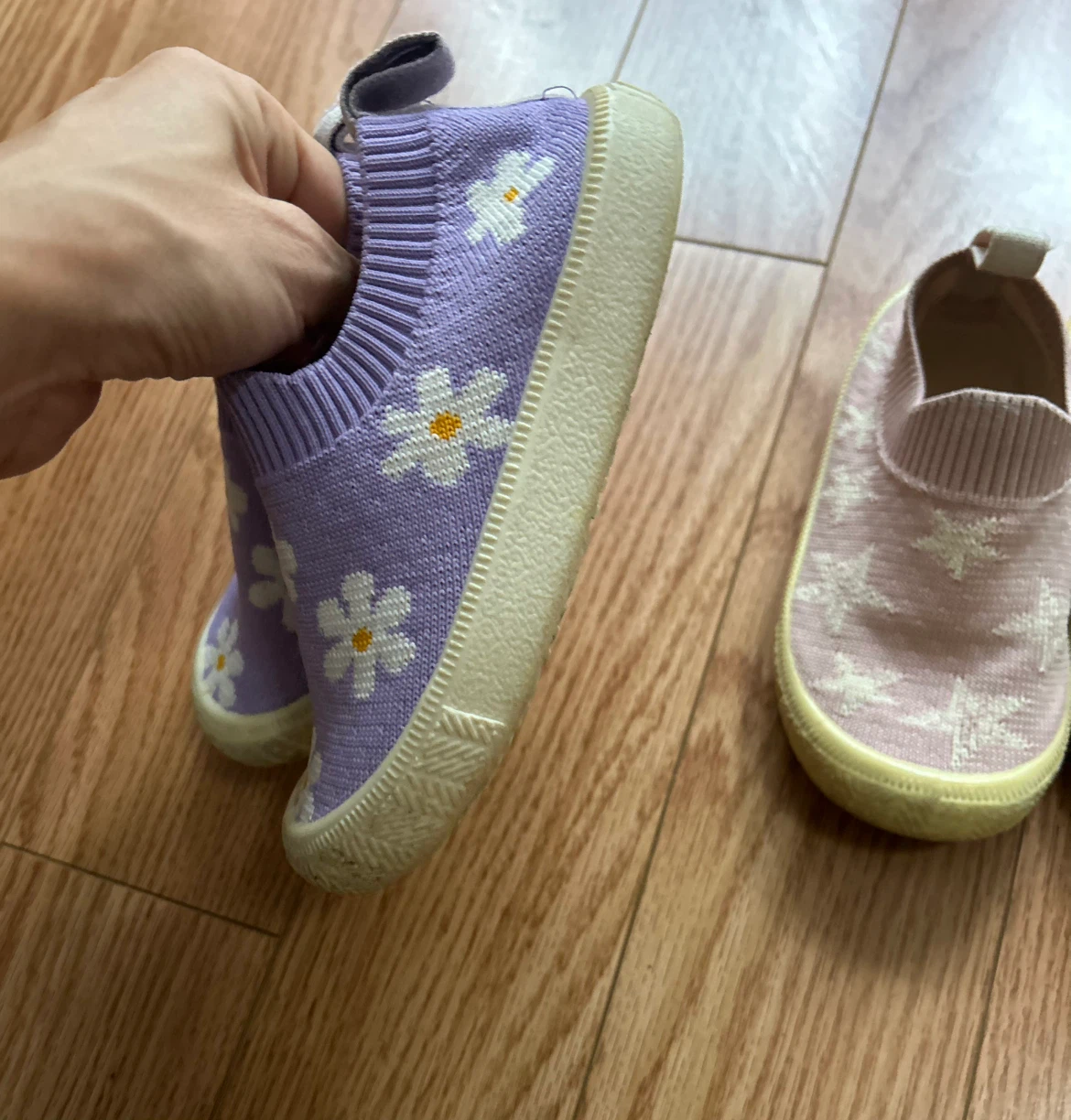 Two Pairs of Jan & Jul Kids Knit Shoes Toddler Size 8 - photo 2