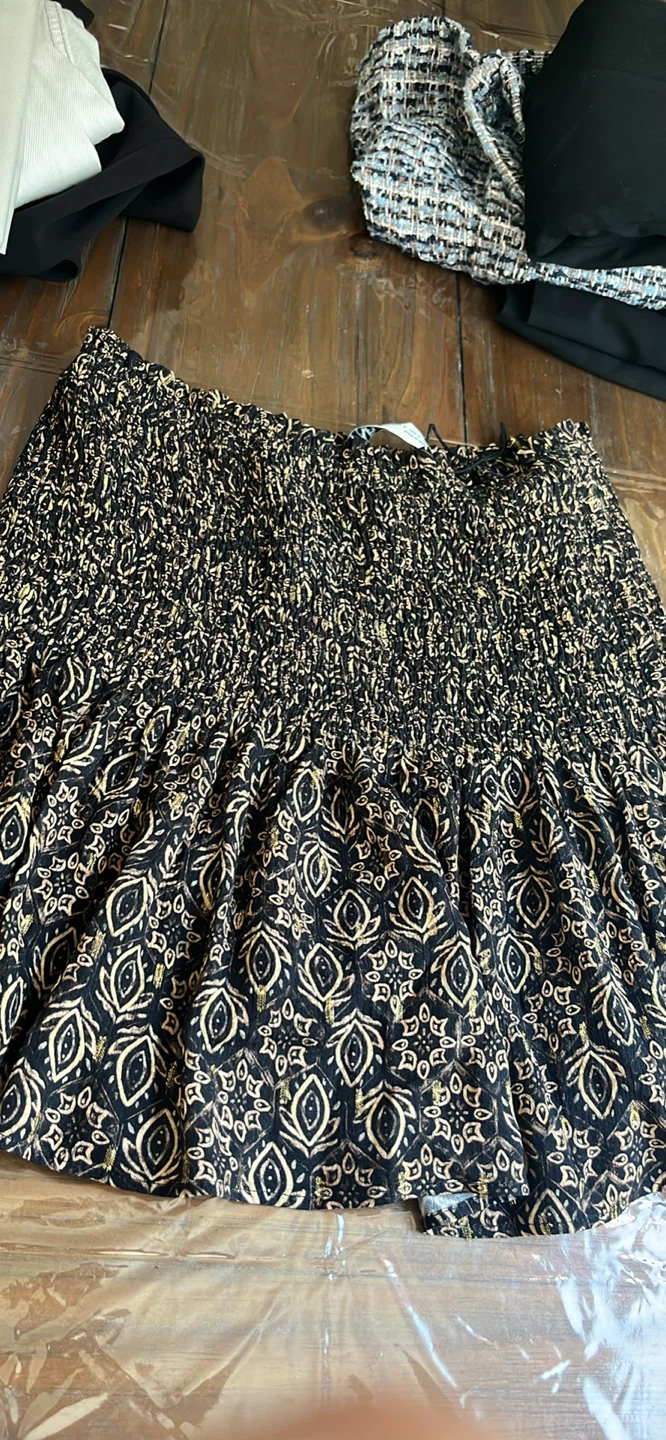 Zara Printed Smocked Skort Size S