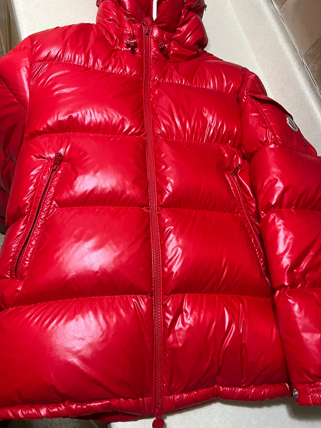Moncler Red Down Jacket - photo 2