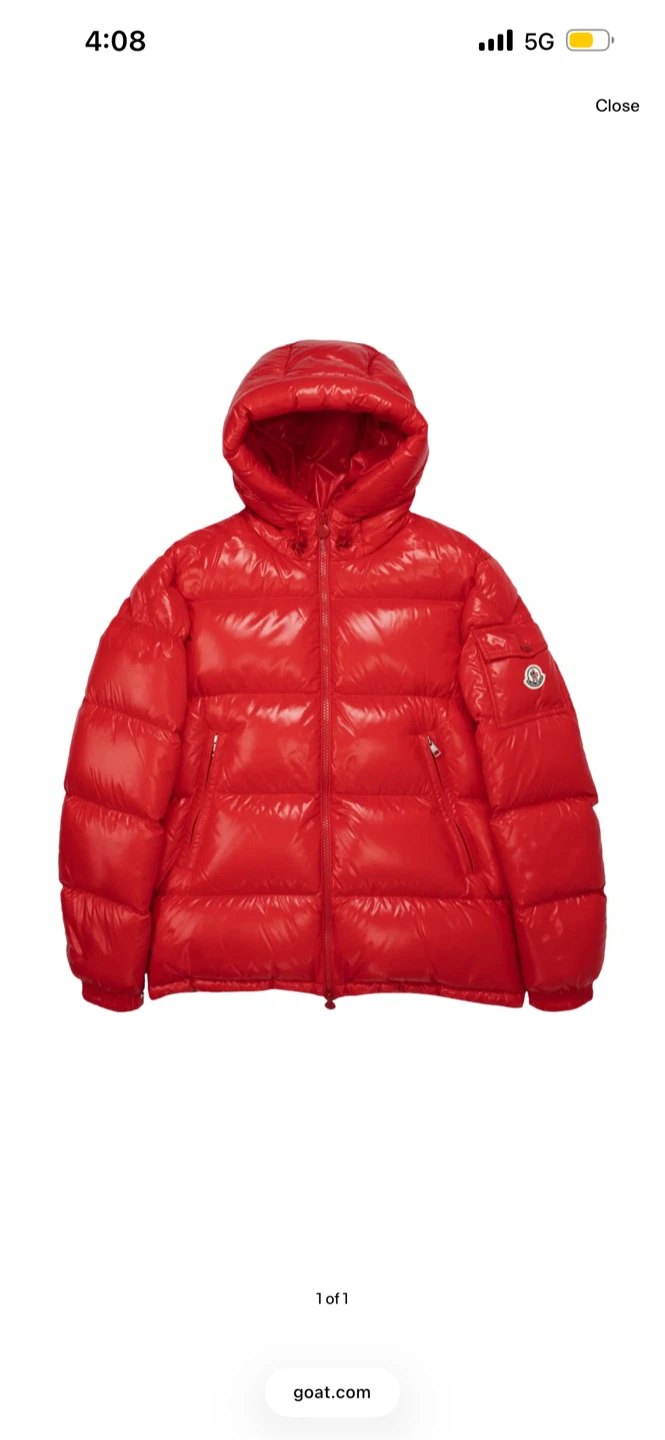 Moncler Red Down Jacket - photo 5