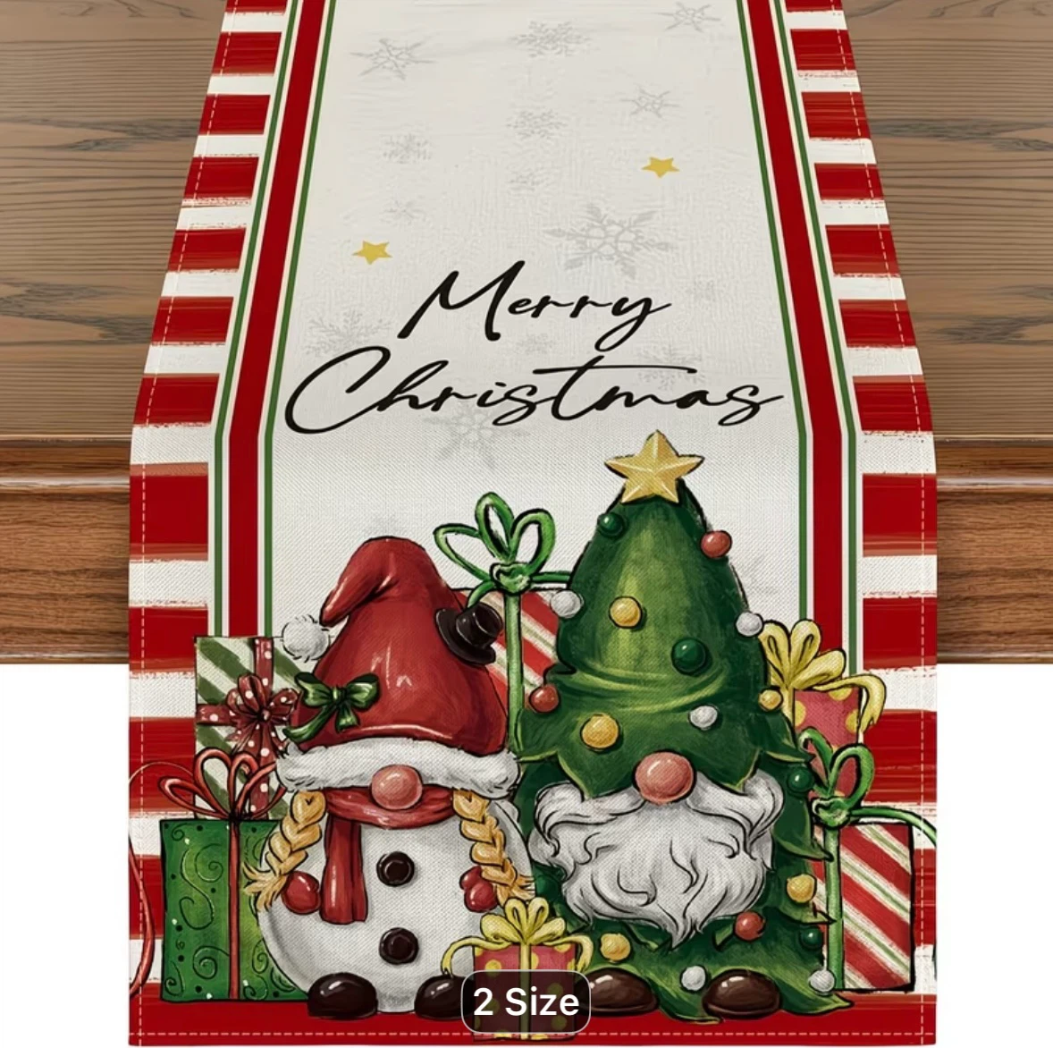 Merry Christmas Gnome Table Runner - photo 3