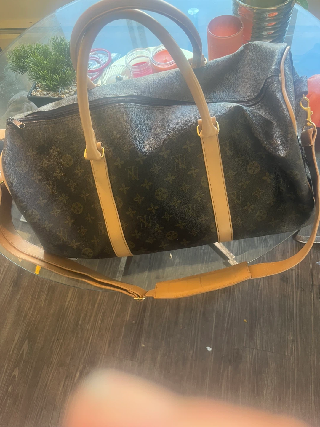 Monogram Pattern Duffel Travel Bag