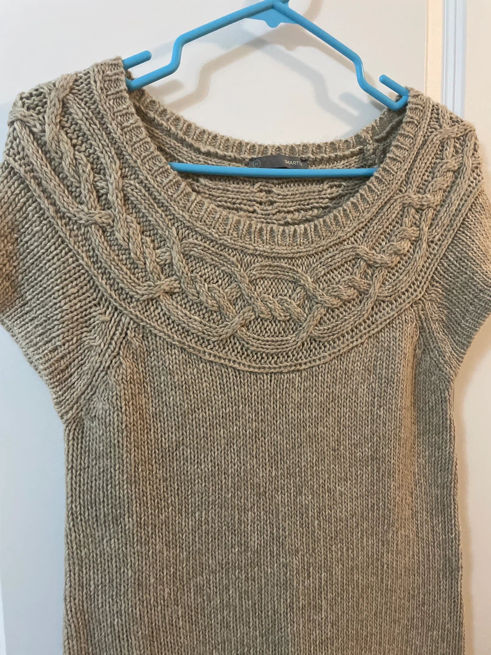 Smartset Cable Knit Sweater Dress - Beige - photo 3
