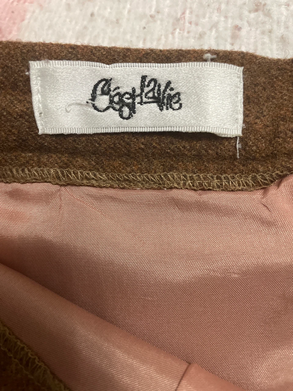 C'est La Vie Brown Wool Skirt - photo 3