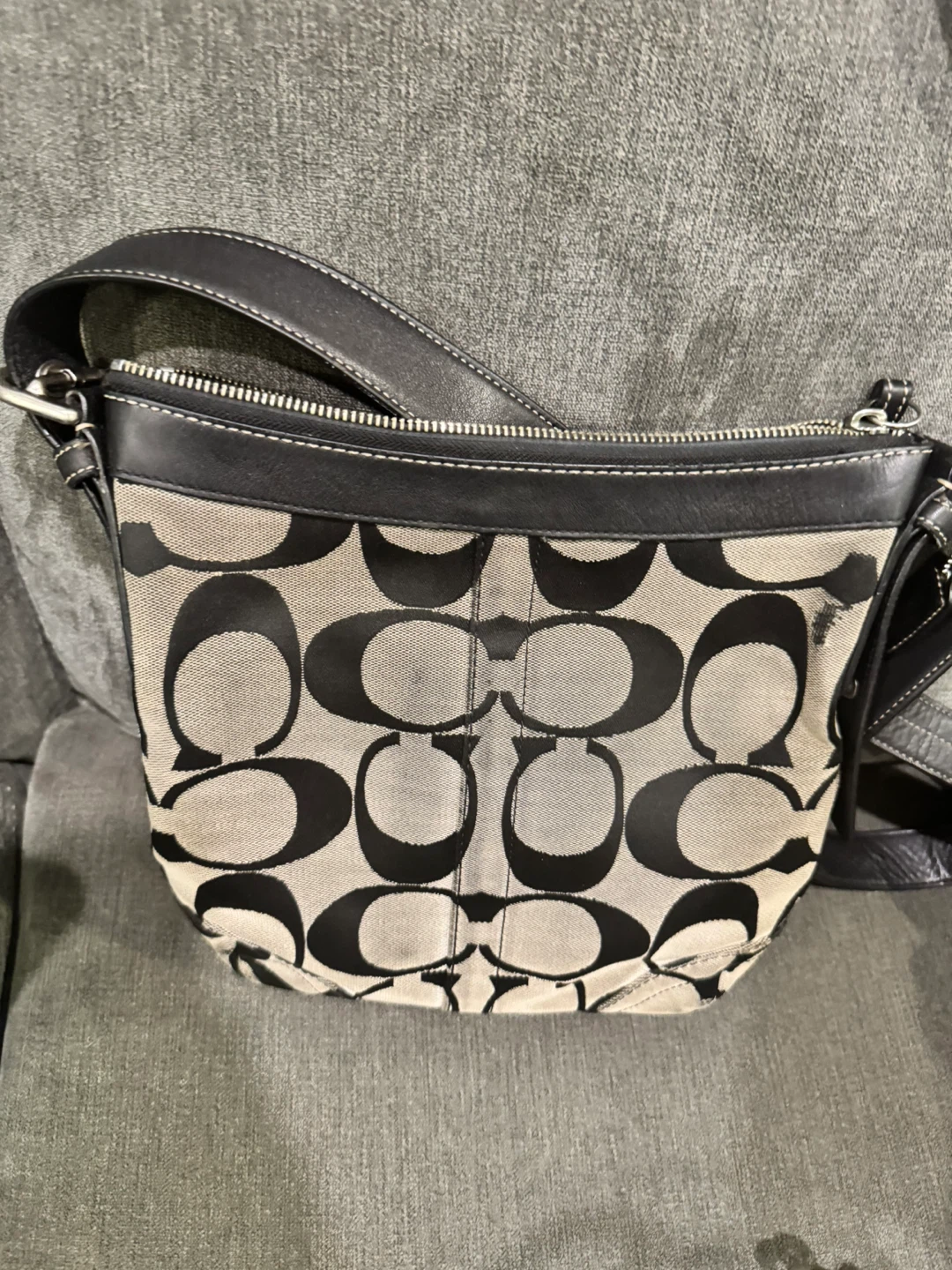 Coach Signature Canvas and Leather Crossbody Bag