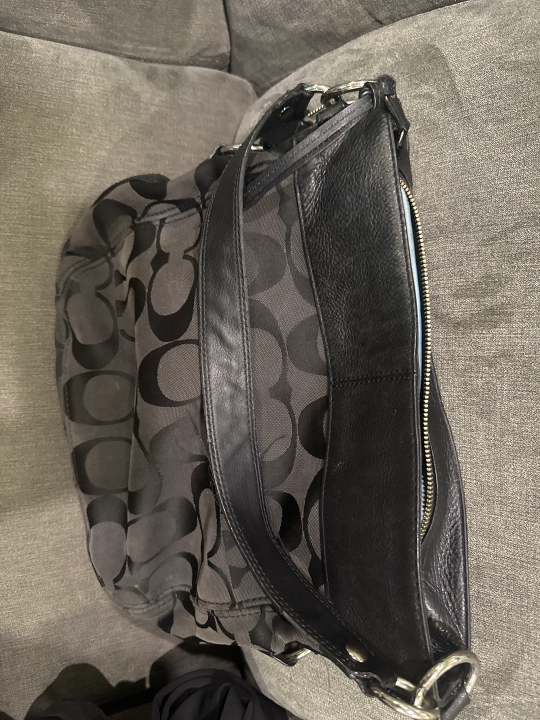 Coach Black Signature Shoulder Bag