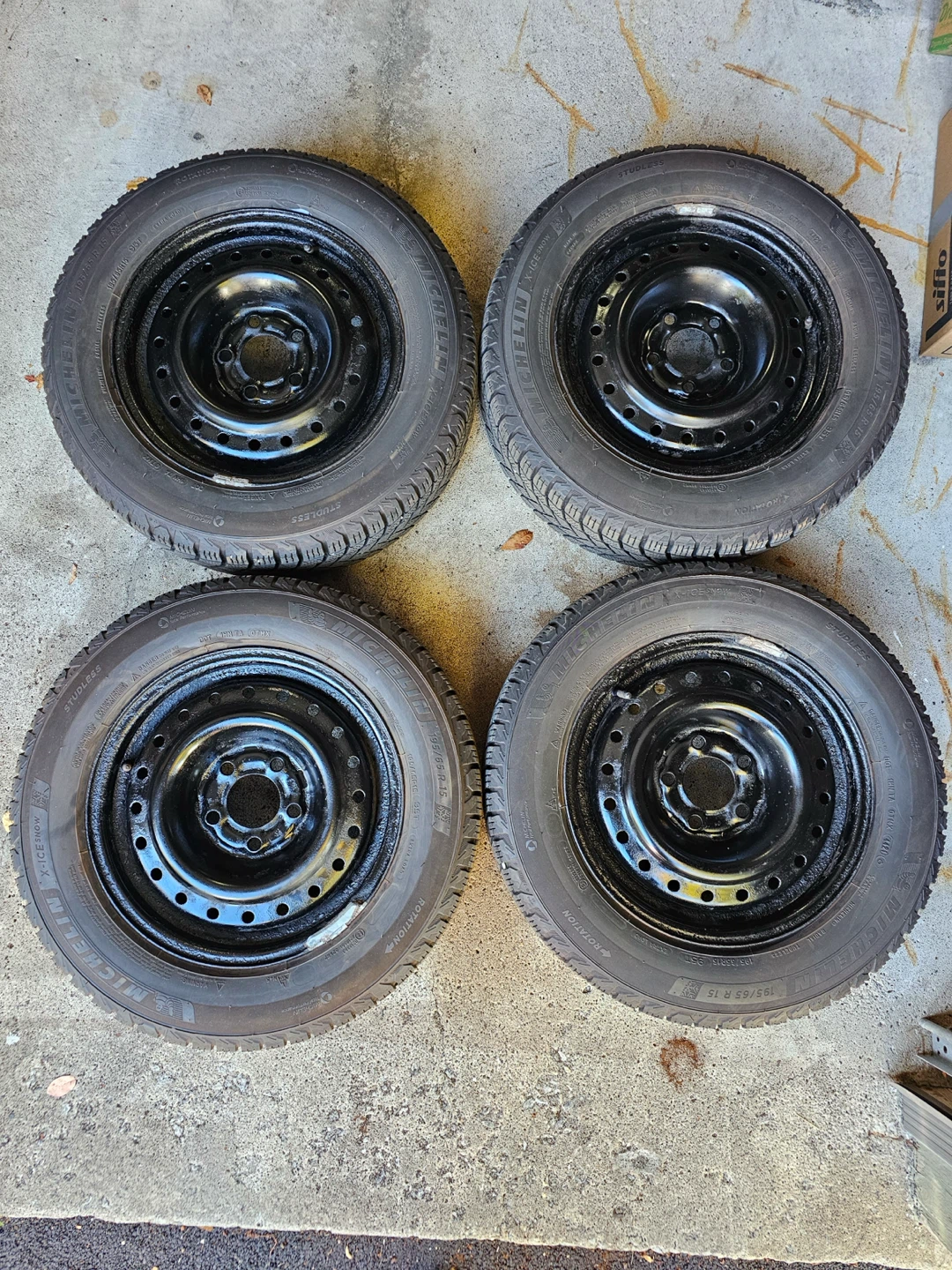 Michelin X-Ice Winter Tires ON Rims 195
