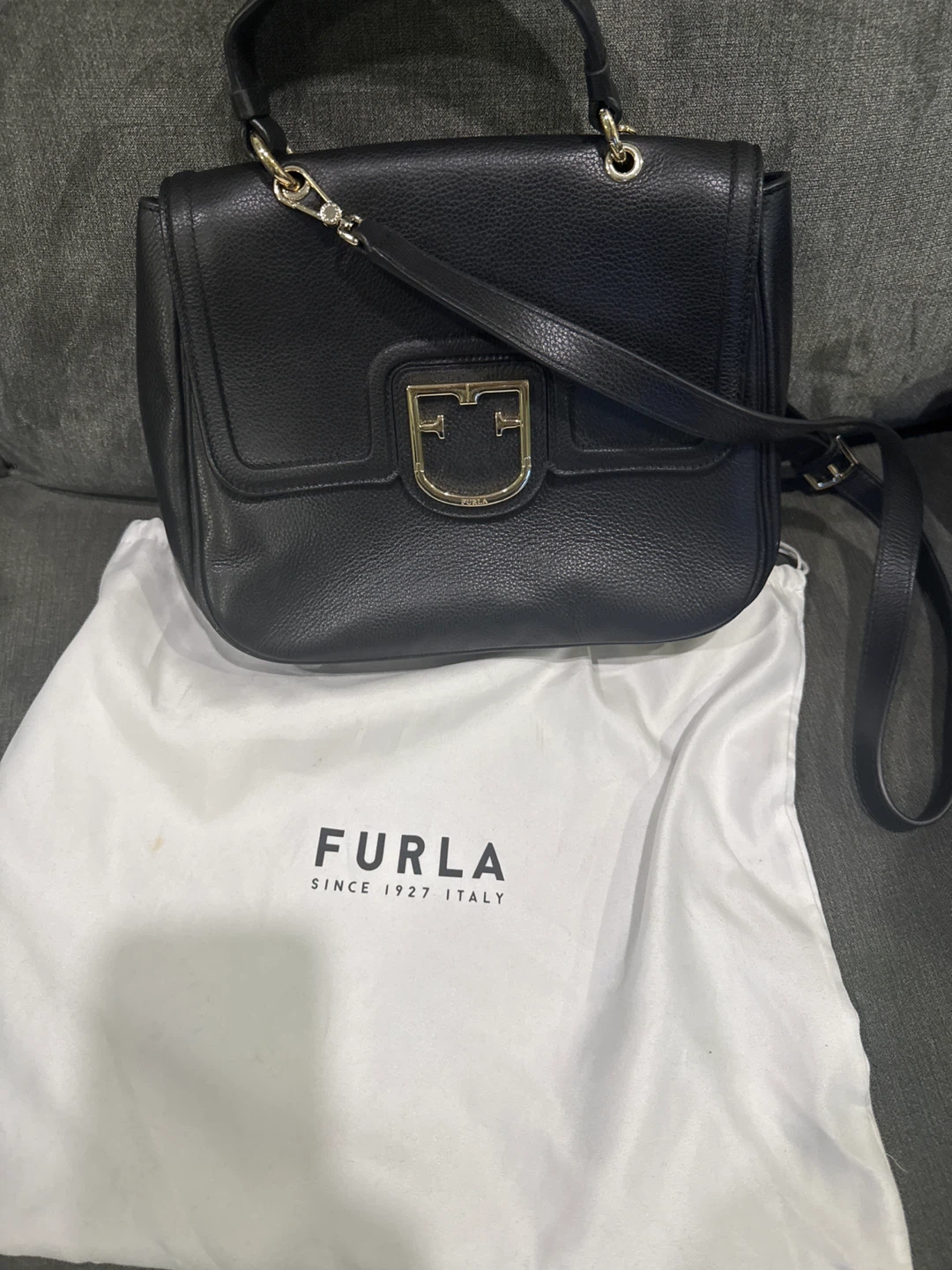Furla Black Leather Handbag