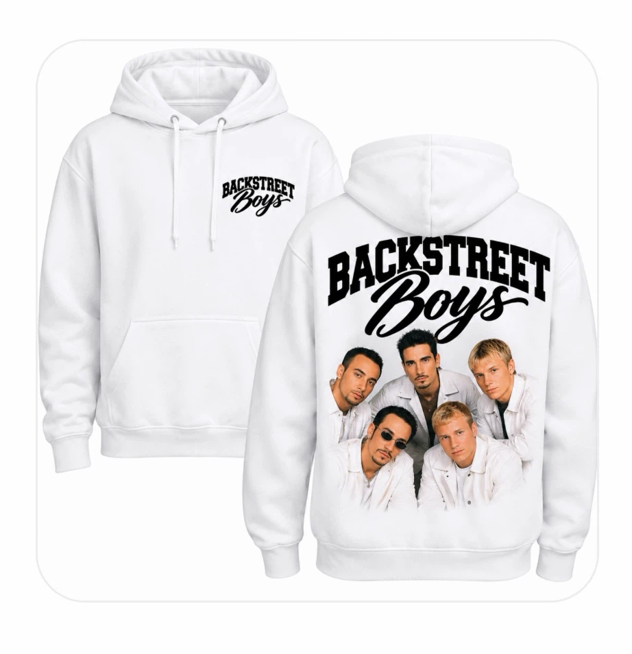 Backstreet Boys White Graphic Hoodie