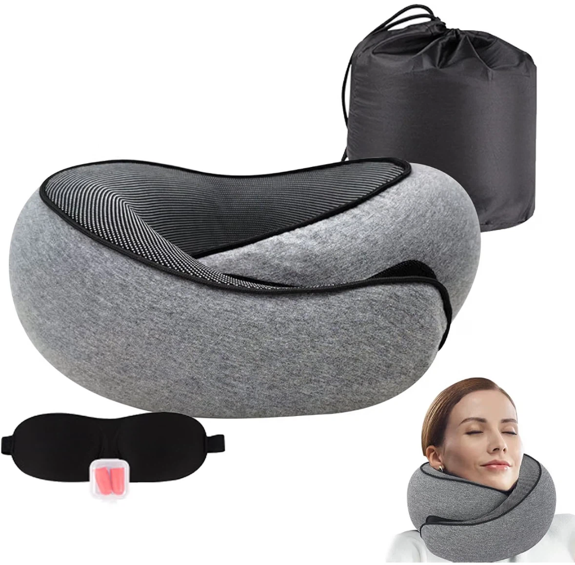 Grey Travel Neck Pillow - brand new