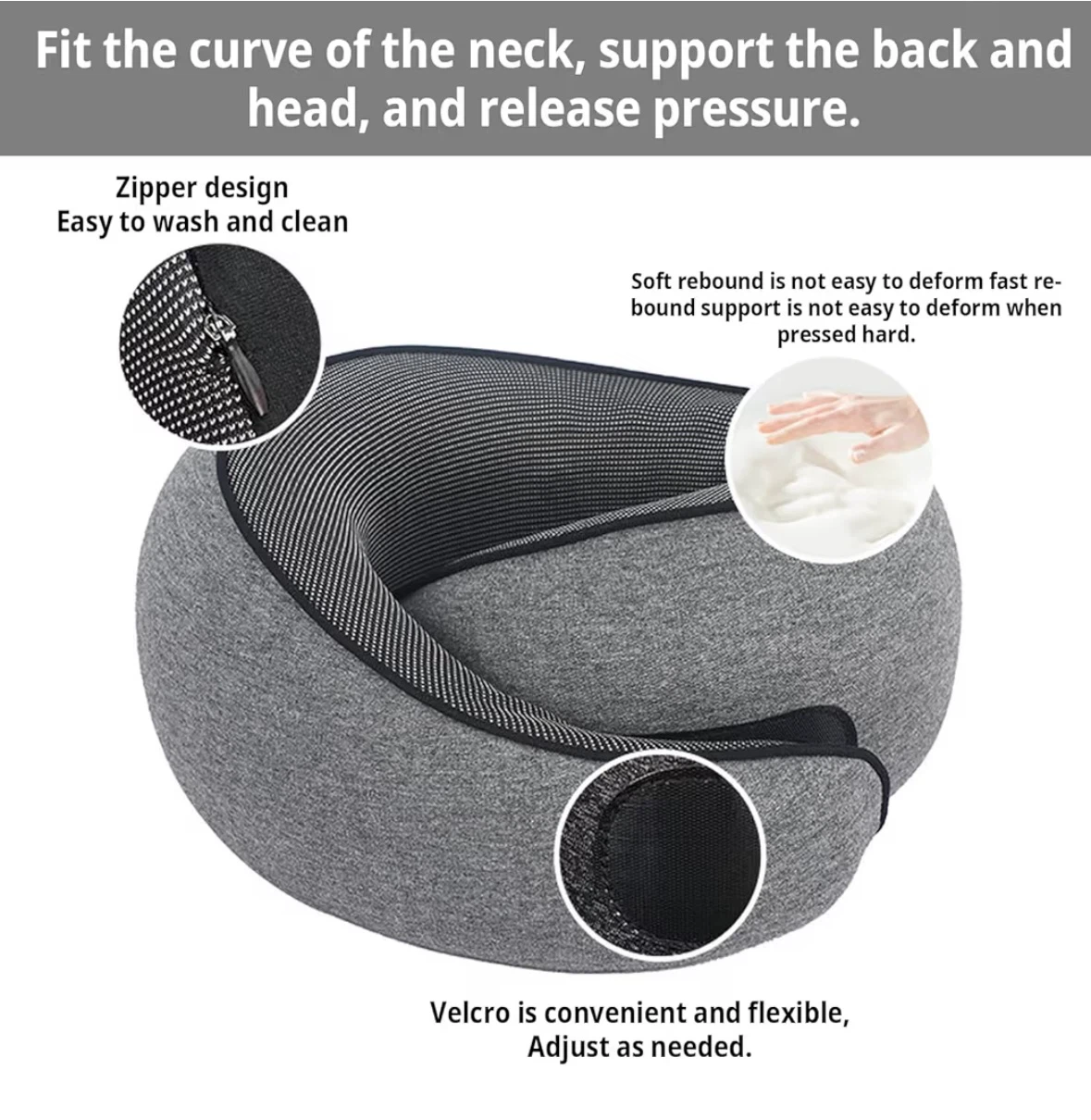 Grey Travel Neck Pillow - brand new - photo 2