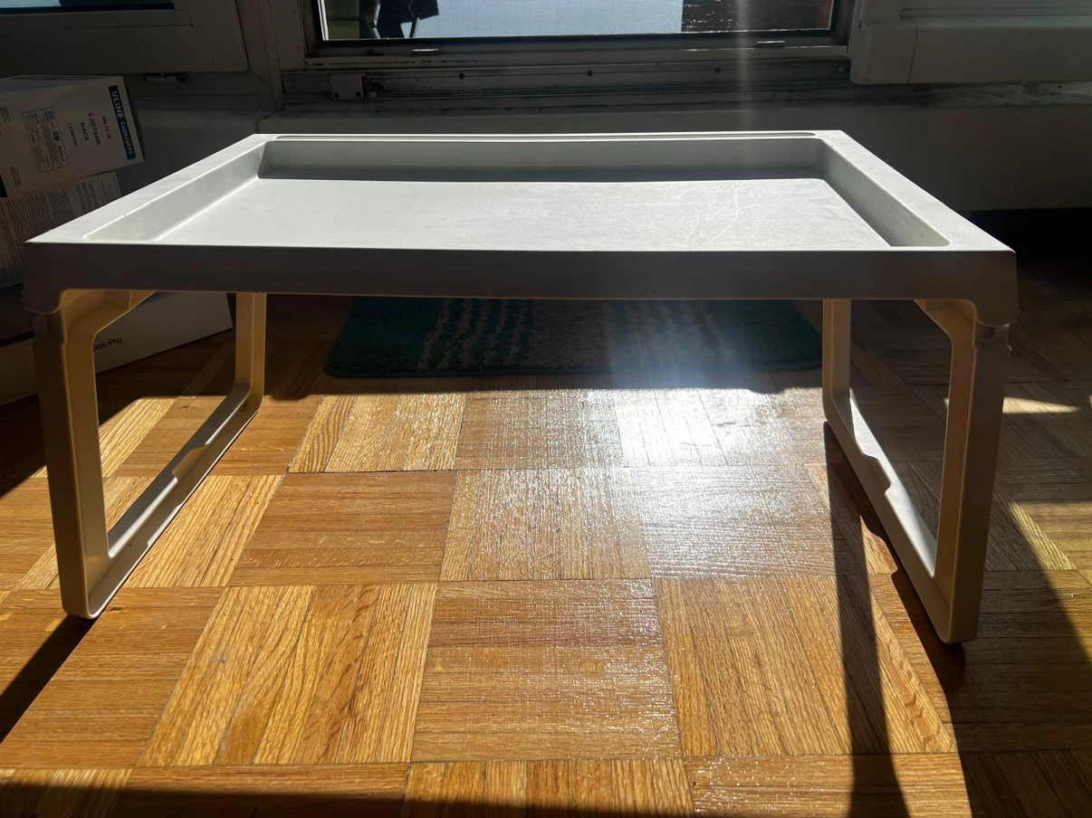 White Foldable Laptop Bed Table/ Desk