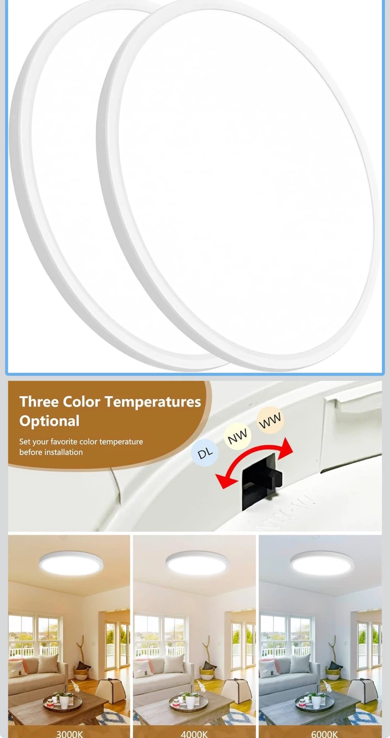 2PK  20-inch LED Flush Mount Ceiling Lights - 2 Pack - photo 2