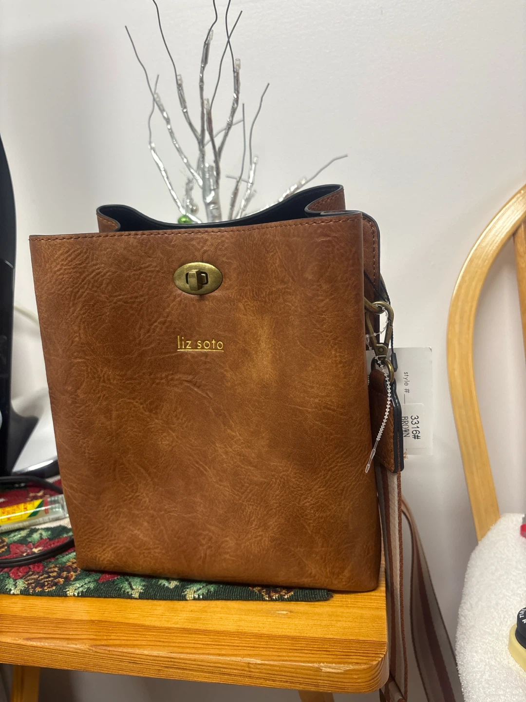 Liz Soto Brown Crossbody Handbag