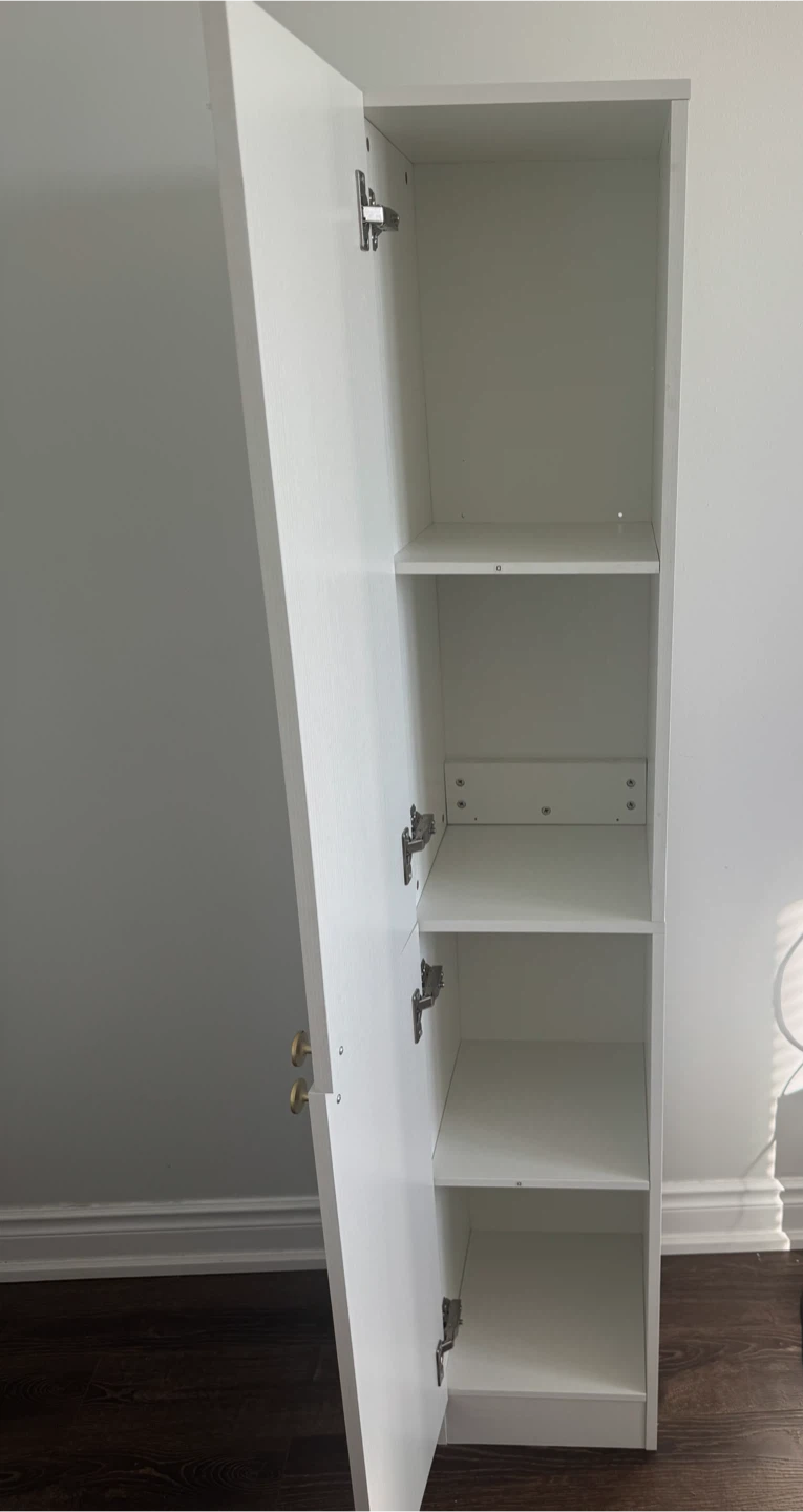 White tall storage cabinet - photo 2