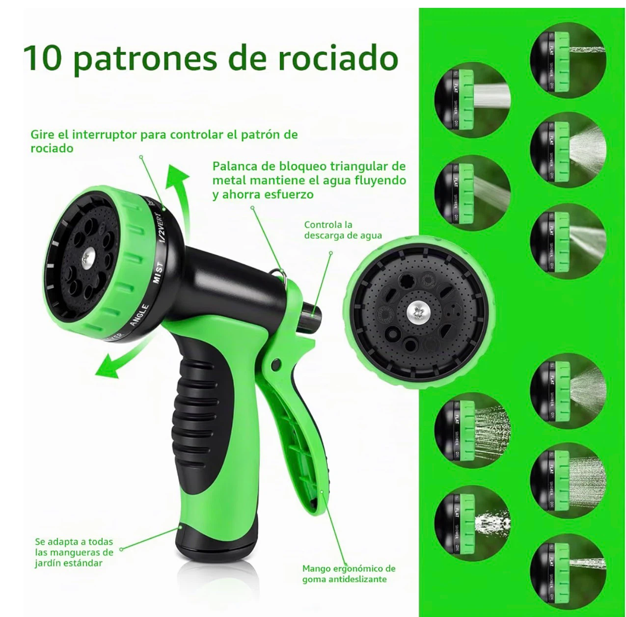 Garden Hose with 10-Pattern Spray Nozzle - photo 5